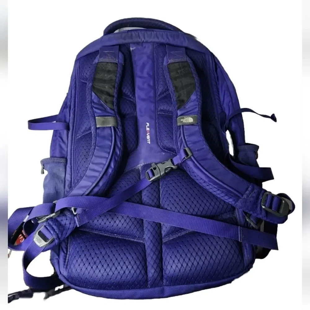 The North Face Borealis Backpack Book Bag Purple Flexvent Padded Straps